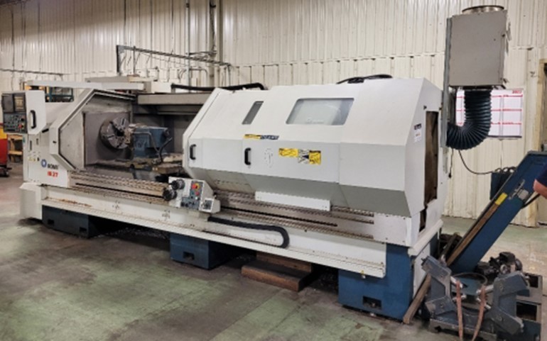Romi M27 Flat Bed CNC Lathe, Machine ID: 8637